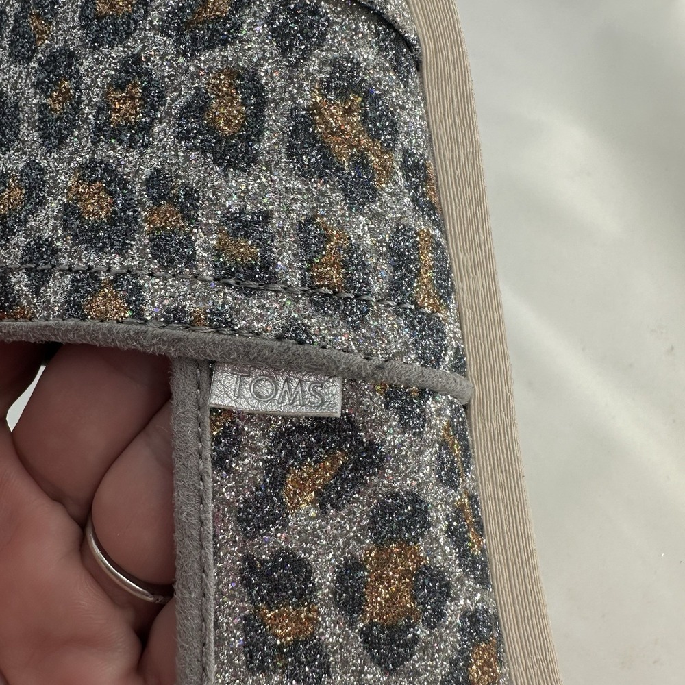 Women's TOMS Alpargata Glitter Animal Print Slip-On Comfort Shoes US Size 11 - Picture 7 of 8
